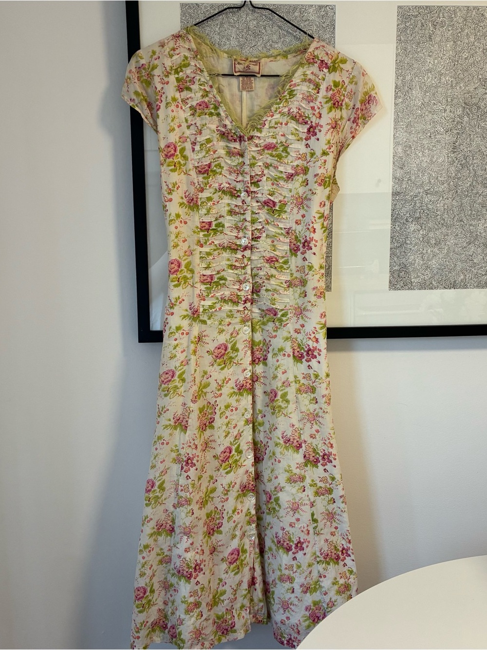 Cap-Sleeve Dress April Cornell